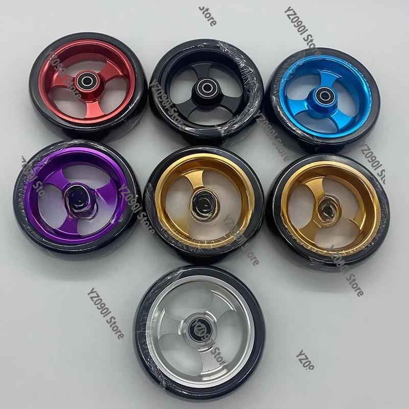 4/5 Inch PU Wearproof Front Caster Wheels Aluminum Hub Universal High Speed Sports Wheelchair Replacement Parts