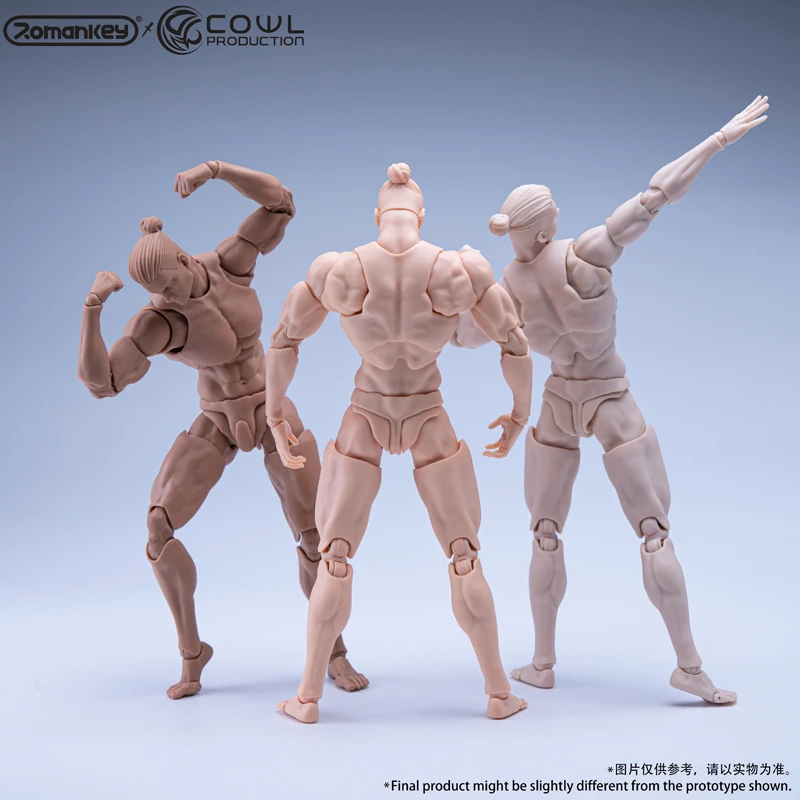 2025 Q2 روماني X COWL 1/12 سوبر مرنة ذكر المشتركة الجسم لعبة مجسمة 6 "رجل عمل الشكل دمية لتعليم رسم اللوحة