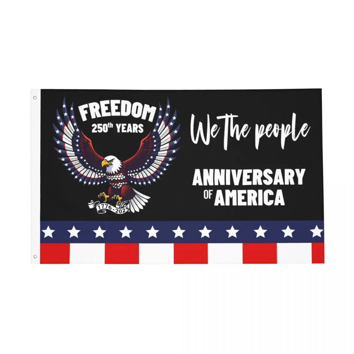 America USA 250th Commemorative Flags Vivid Color Indoor Outdoor Banner Eagles Polyester Home Room Dorm Wall Decor