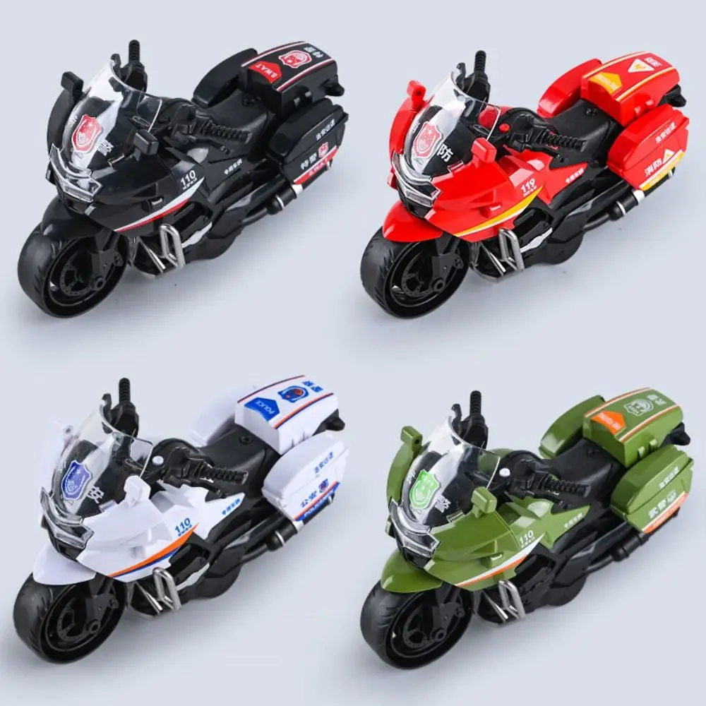 Plastic Inertial Motorcycle White Black Red Green Flexible City Service Motorcycle Drop-resistant Motorcycle Model