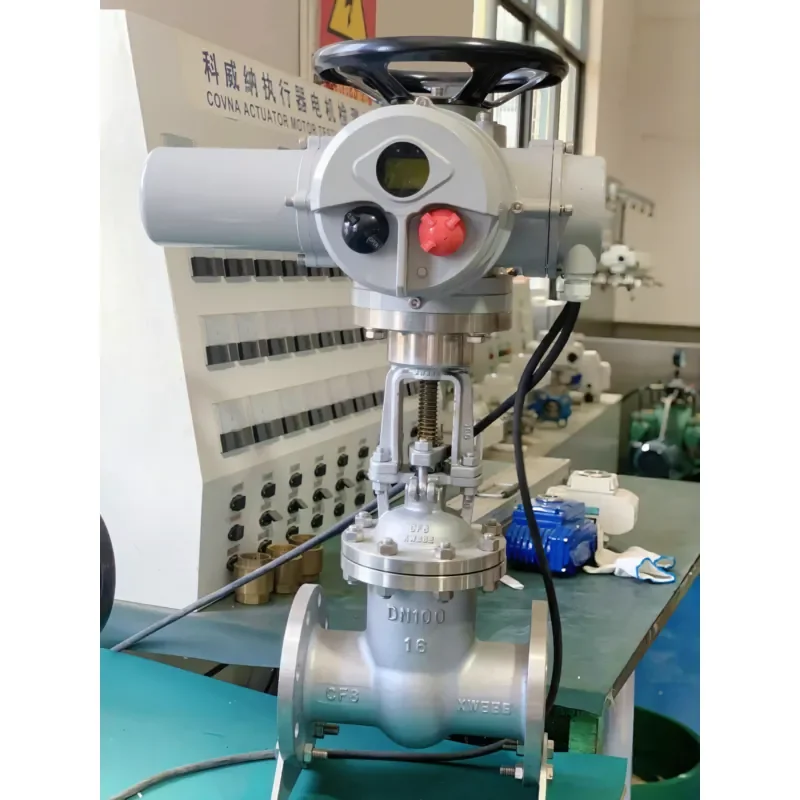 COVNA Z Series Intelligent Type Multi Turn Motorized Gate Valve JIS 10K Flanged Electric Gate Valve Stainless Steel Gate