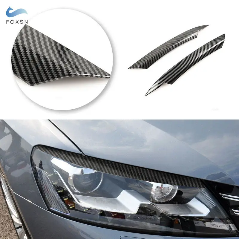 

For VW Magotan Passat B7 Seadn/Variant/Alltrack 2011 2012 2013 2014 2015 Car Accessories Headlights Eyebrow Eyelids Trim ABS