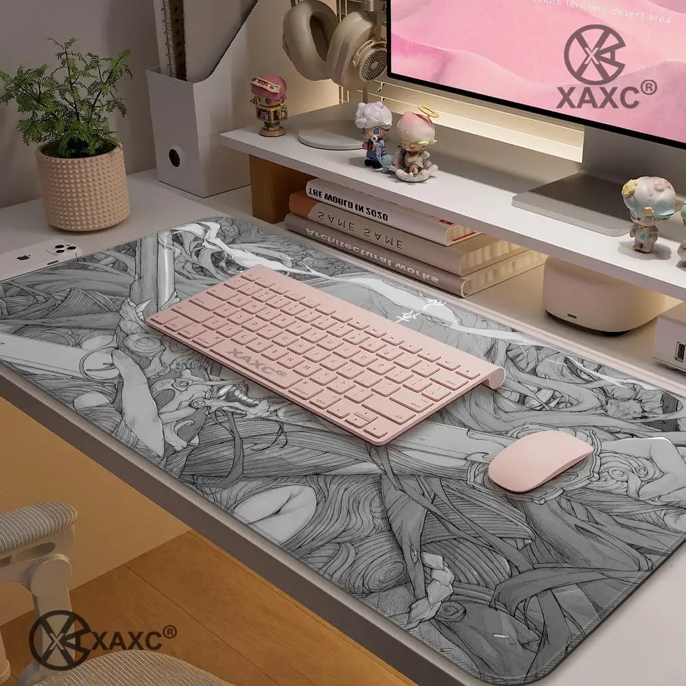 Japanese ghost devil girl anime XAXC Mouse Pad large keyboard mouse desk pad non-slip rubber gaming mouse pad laptop mouse