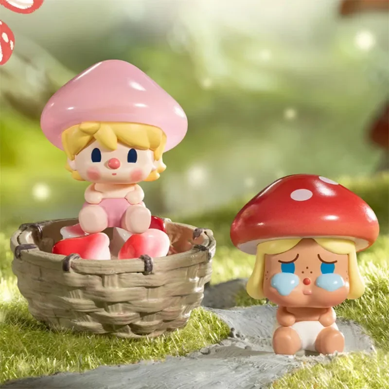 POP MART POP Bean Mushroom Elf Series Pucky Chaka Molly Labubu Zsiga Dimoo Crybaby Sweet Bean Action Figure Toys Dolls Christmas