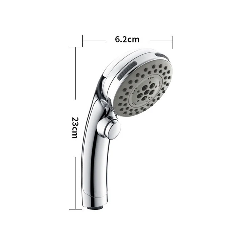 Shower head pressure boosting 5-step mode adjustment One-button water stop 360 ° rotation Water volume adjustment