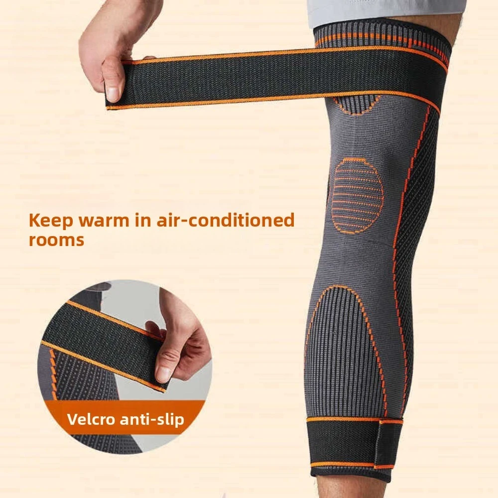 

Knee Protection Women's Joint Protection Warm Knee Pads Men's Basketball Running Professional Wormwood Dot Matrix Long Tube