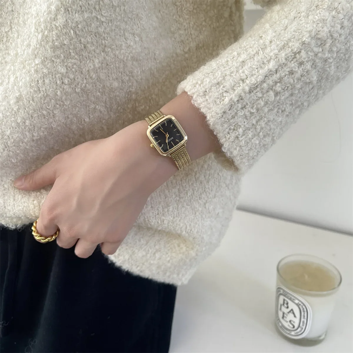 Marken-Damen-Quarzuhr Retro Luxus-Geschenk Damenuhren Dropshipping Verstellbares Edelstahlarmband Armbanduhren Uhr Relogio – Detail 18