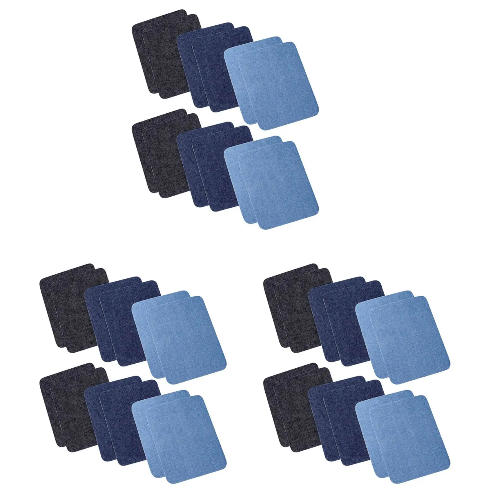 

FX-Iron On Denim Patches For Clothing Jeans 36 Pcs, 3 Colors (4.9 Inch X 3.7 Inch)