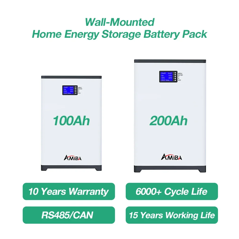 Accumulo di energia della batteria solare Powerwall 48V 51.2V 100ah 200ah 5Kw 10Kw 20Kw Batteria agli ioni di litio Lifepo4 per montaggio a parete