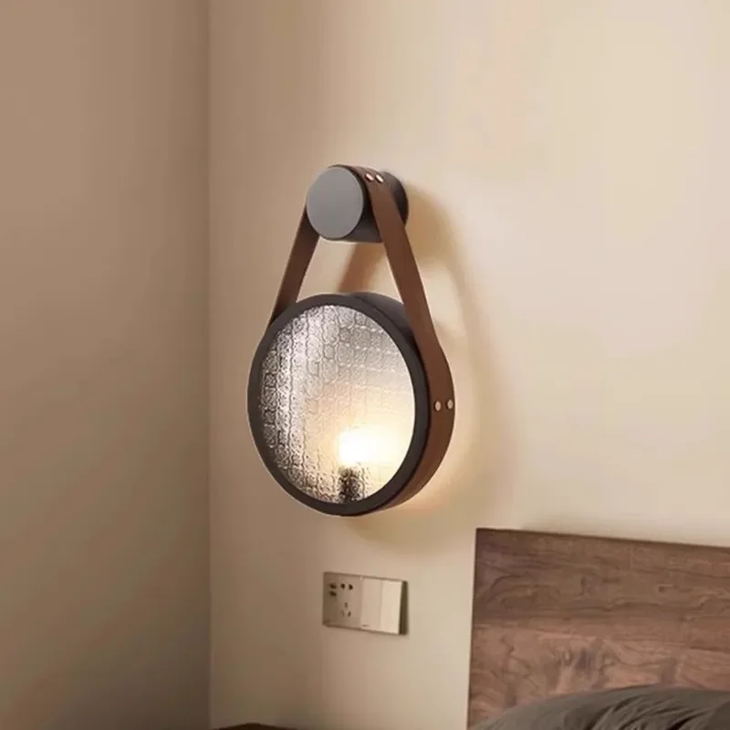Vintage Glass Wall Sconce Medieval Style Decorative Lighting for Living Room Bedroom Aisle Retro Atmosphere Wall Lamp Fixture