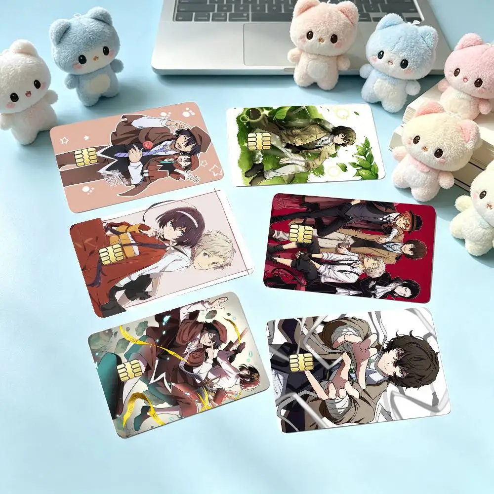 Bungo S-Stray D-Dogs Anime Credit Card HD Stickers Game Card Decal Small Chip Waterproof Sticker Gift