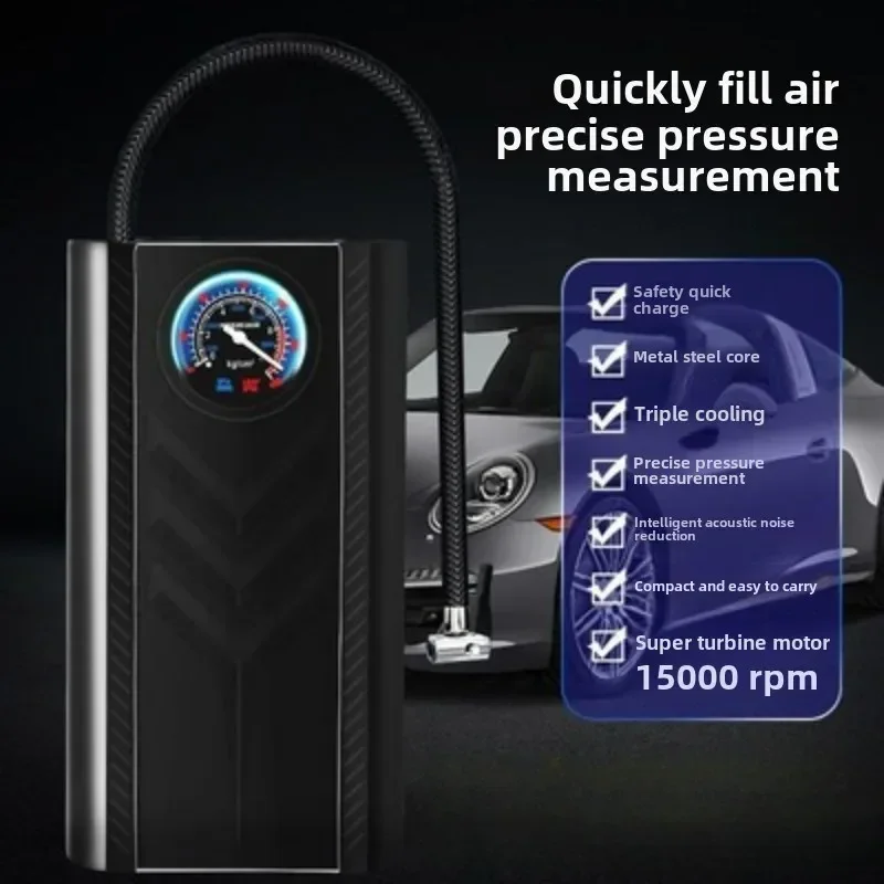 

Electric Air Compressor Rechargeable High Precision Car Tyre Inflator LCD Display Portable Air Pump for Car Motorcycle Bike Ball