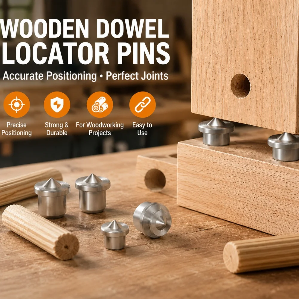 Dowel Centre Point Locating Pins Hardened Steel Wood Tenon Center Marker Pin Woodworking Alignment Positioning Tool