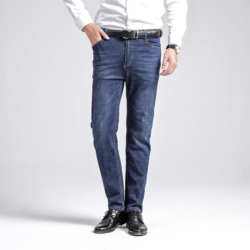 Jeans con cerniera a bottone dritto moda abbigliamento Vintage da uomo Basic pendolarismo primavera autunno nuove tasche alla moda pantaloni Casual impiombati