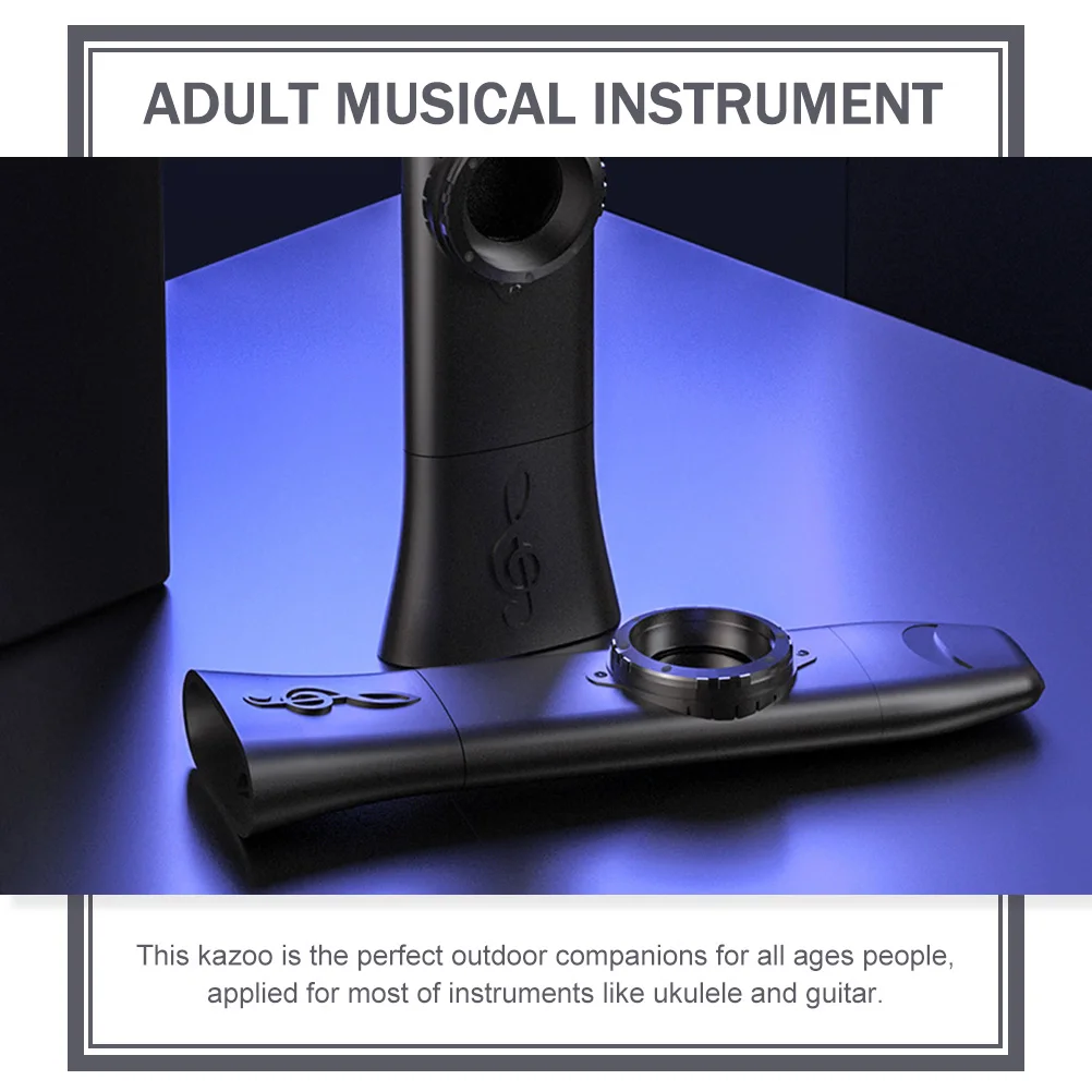 Kazoos de plástico, instrumentos musicales profesionales, duraderos, para niños y adultos, guitarra negra, acompañan juguetes divertidos al aire libre