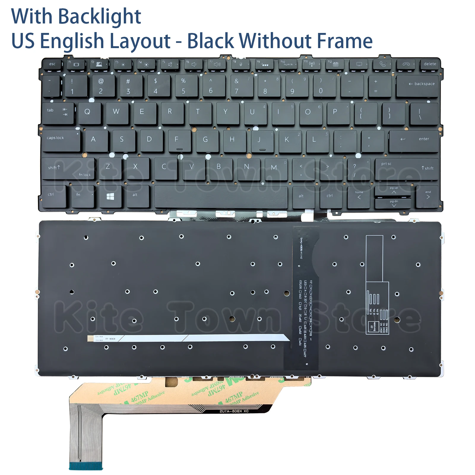 Nuevo teclado retroiluminado para ordenador portátil de EE. UU. para HP EliteBook X360 1030 G2 1030 G3 1030 G4 negro sin marco