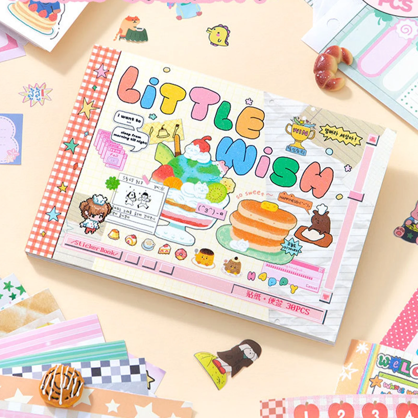 Cartoon M5 Sticker Book Korean Style Ins Trend Scrapbooking Craft Decorative Stickers For Journal Diary Planner Album Phone Case