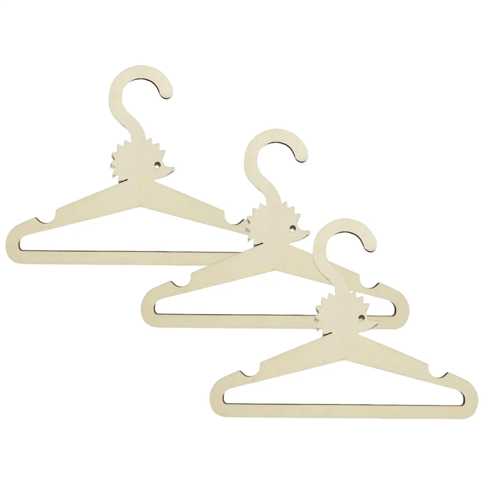 3 Pieces Kids Clothes Hangers Hanging Racks with Shoulder Notches for Infant