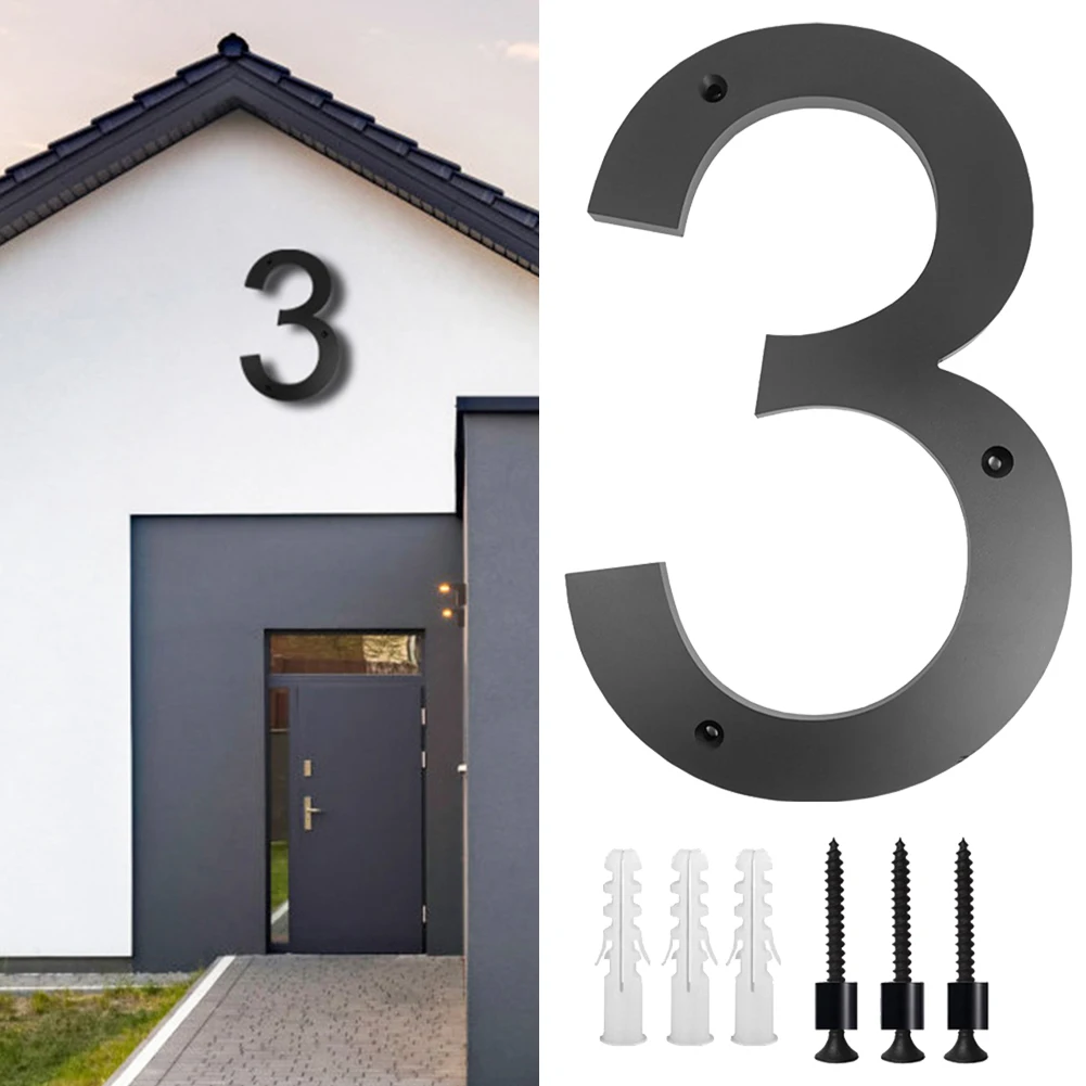 

10inch Modern Floating House Numbers Large Black Shadow Home Address Garage Gate With A Towering Height Of 10 Inches Tools