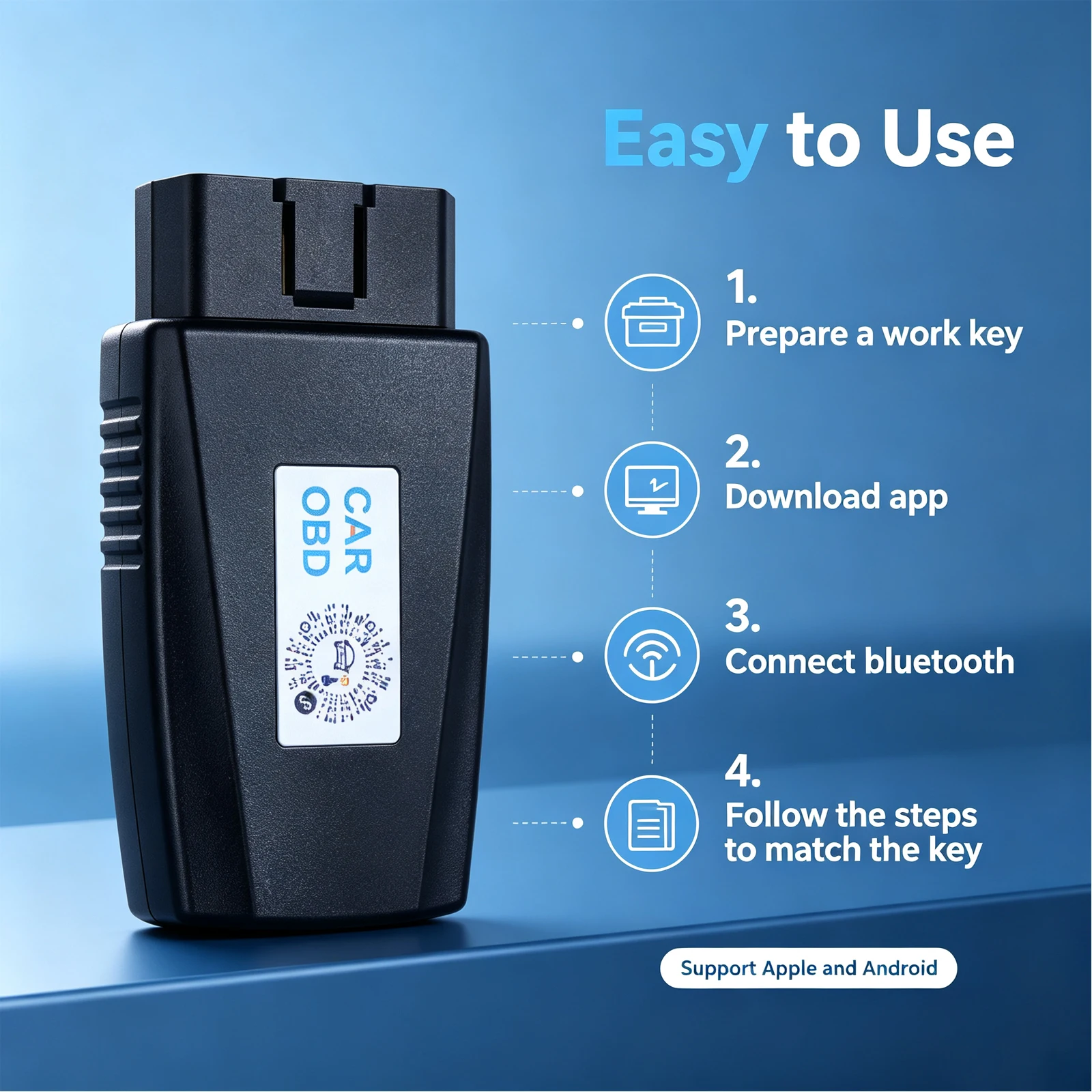 CAR OBD Key Programmer for Nissan DIY Adding Key Fob, with Replacement Remote Key Fob Transmitter CWTWB1U751 ID46 315Mhz