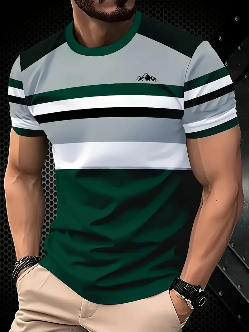 #9 Trending Mens Classic Striped T-Shirts Right Now