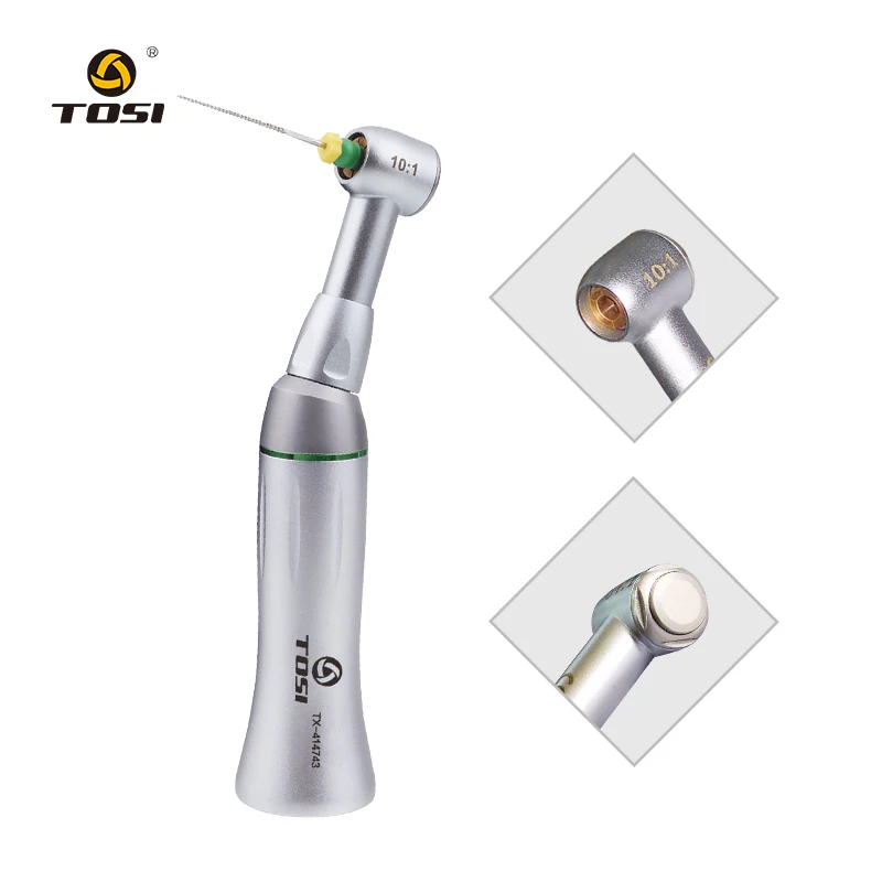 TOSI 10:1 Contra Angle Root Canal Treatment 90 Degree Twist Reciprocating Air Scaler Handpiece For Endodontic Rotary Hand Files