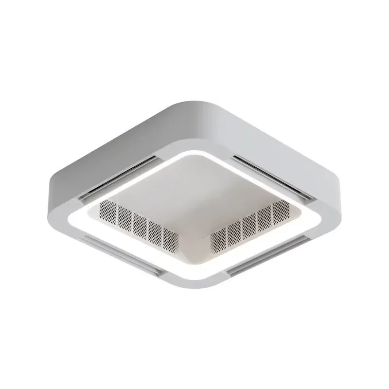 2026 Square Blade-Free LED Fan Light with Smart App Control, Remote Included, Dimmable, 220V Recessed Installation