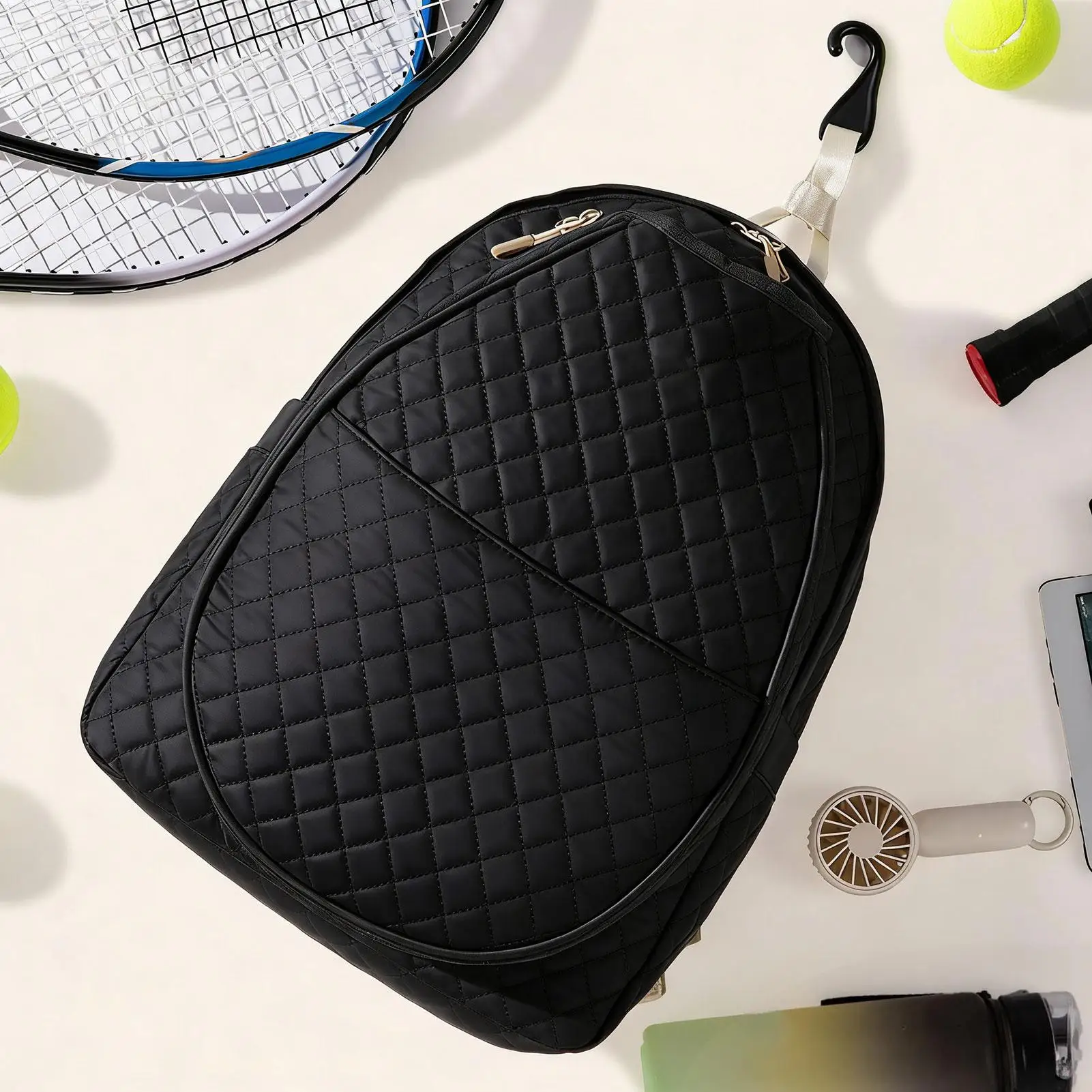 

Pickleball Bag Waterproof Large Adjustable Strap Large Pickleball Set Bag Tennis Backpack For Tennis Racket Ball Equipment Match