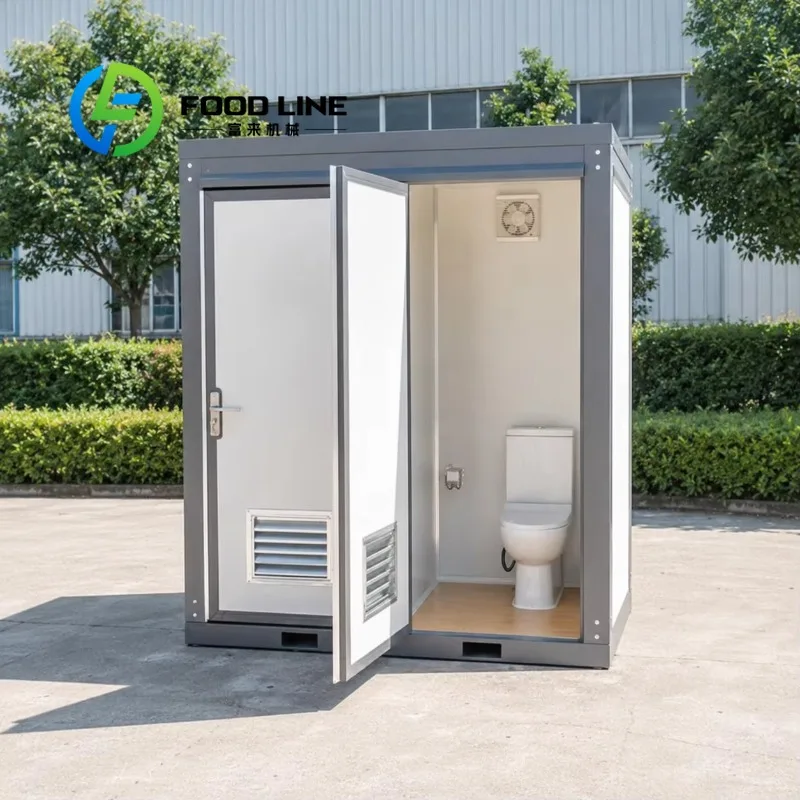Mobile Public Toilet Anti‑Corrosion Metal Shell Public Toilet Unit Adapt Harsh Outdoor Environment For Construction Camp Tourist