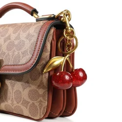 Charme tipo cereja para bolsa feminina, acessórios para bolsa ou pingente de chaveiro, decoração individualizada