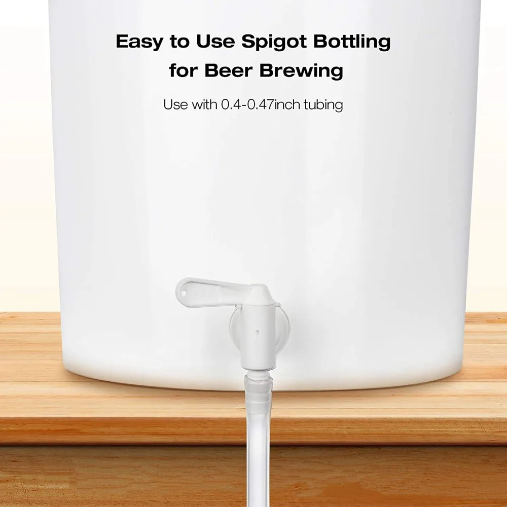 2 pcs Durable Detachable Design Bottling Spigot Barbed Outlet White Water Dispenser Tap Beer Faucet Tap Beer Bucket