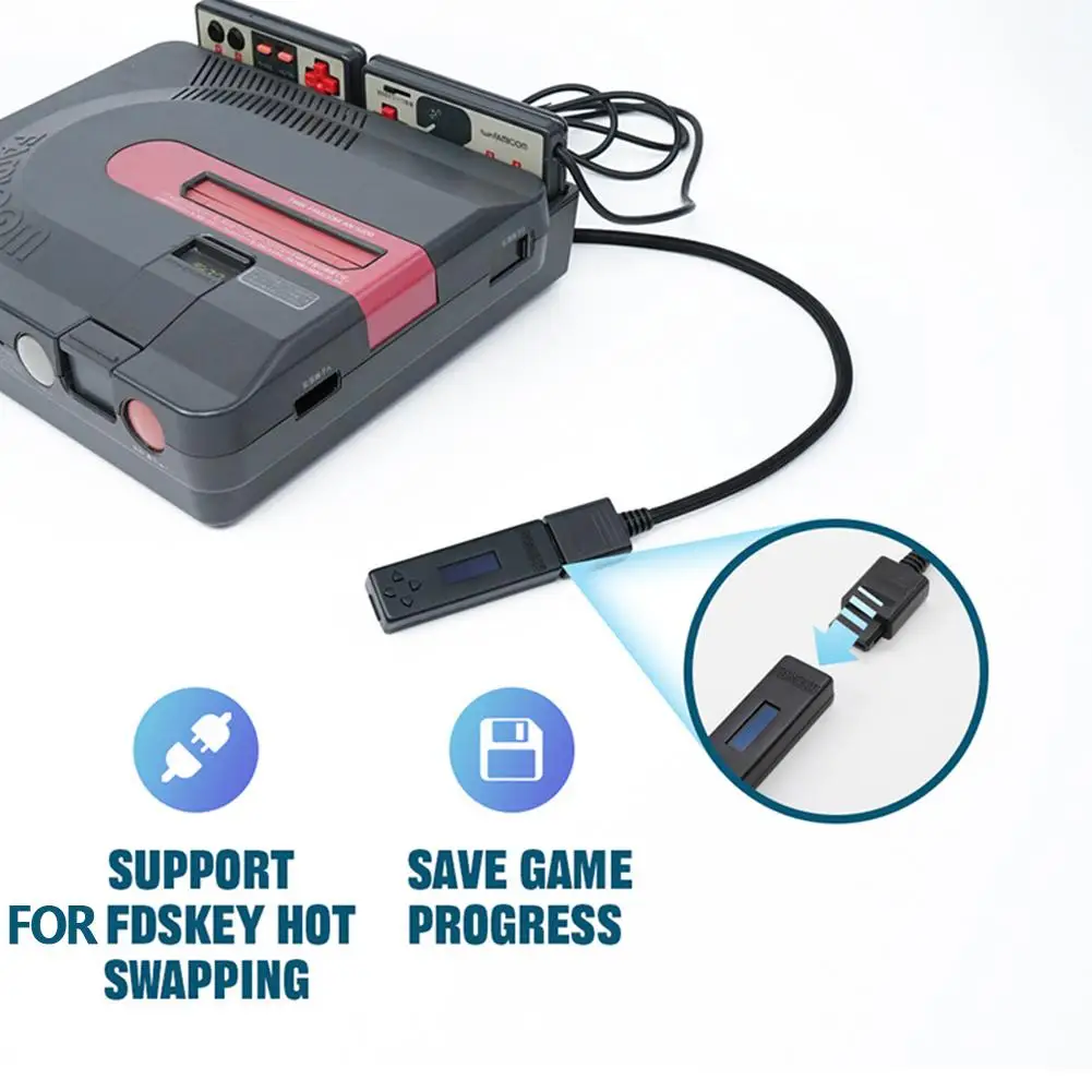 BUDI Emulator Cable Adapter For Sharp Twin Famicom Game Console Hot-Swapping Drive Emulator Connector Game Reader Adapter