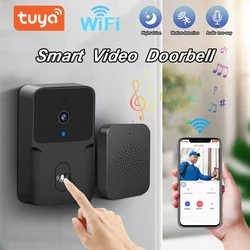 Tuya Smart Wifi Video Doorbell Wireless HD Camera PIR Motion Detection IR Alarm Security Smart Home Door Bell Intercom