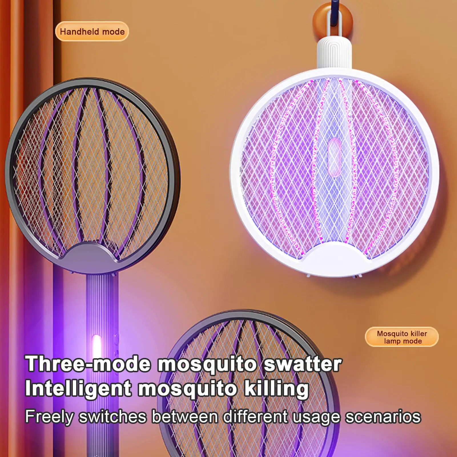 

Электрическая мухобойка, настенная ракетка для мух, перезаряжаемая складная мухобойка с аттрактантом для путешествий, кемпинга