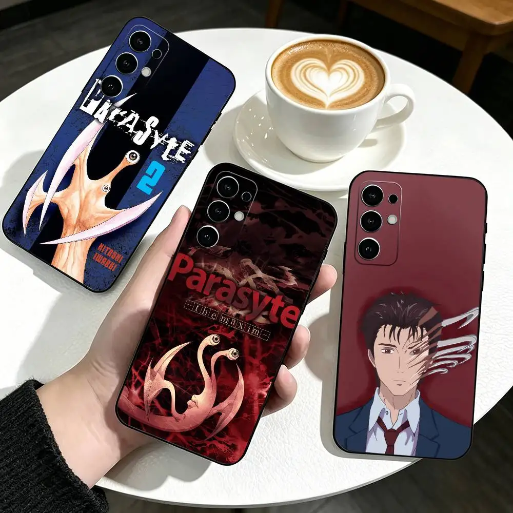 Anime p-Parasyte Phone Case Black Silicone Soft For Samsung S25,S24,S21,S22,S23,S30,Ultra,S20,Plus,Fe,Lite