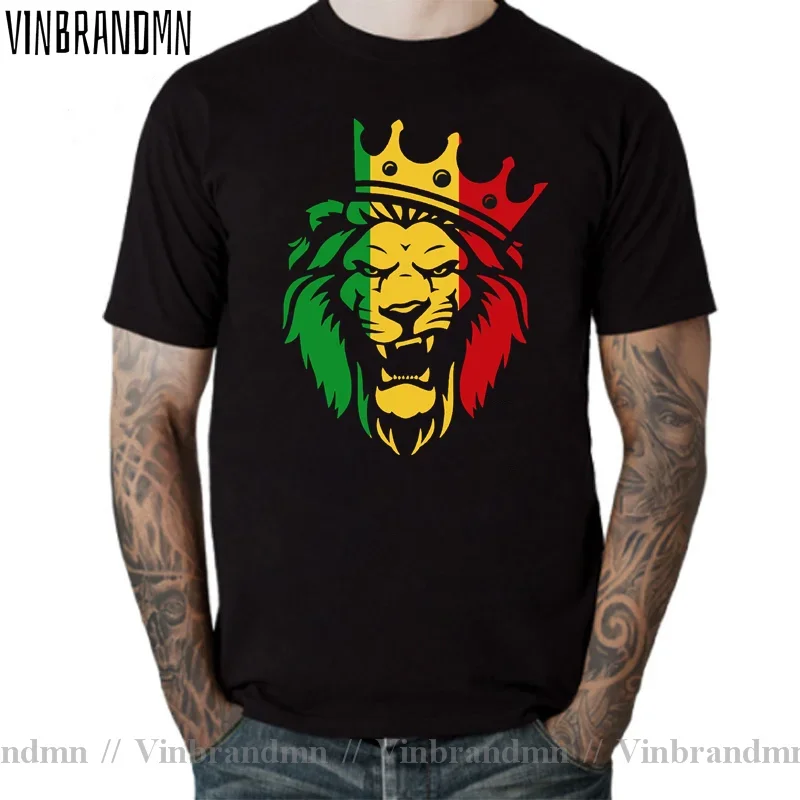 Vintage Rasta Lion of Judah T Shirt Women Men Rastafarian Reggae Ethiopian Lion T-shirt Couples Trend Fashion Valentine Tops Tee