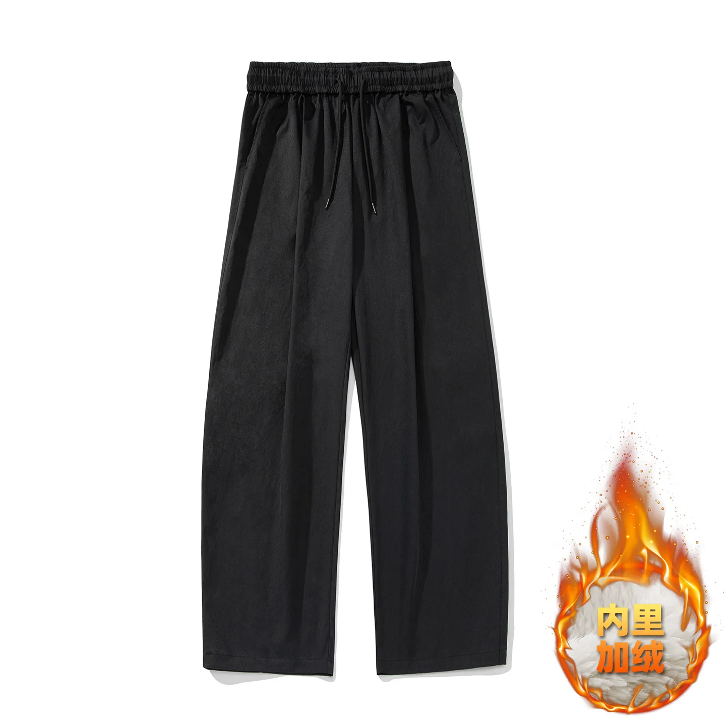 Celana Cargo Pria Gaya Jepang Warna Solid Sederhana Kasual Trendi Longgar Lebar Model Baru Fashion Pakaian Bawah