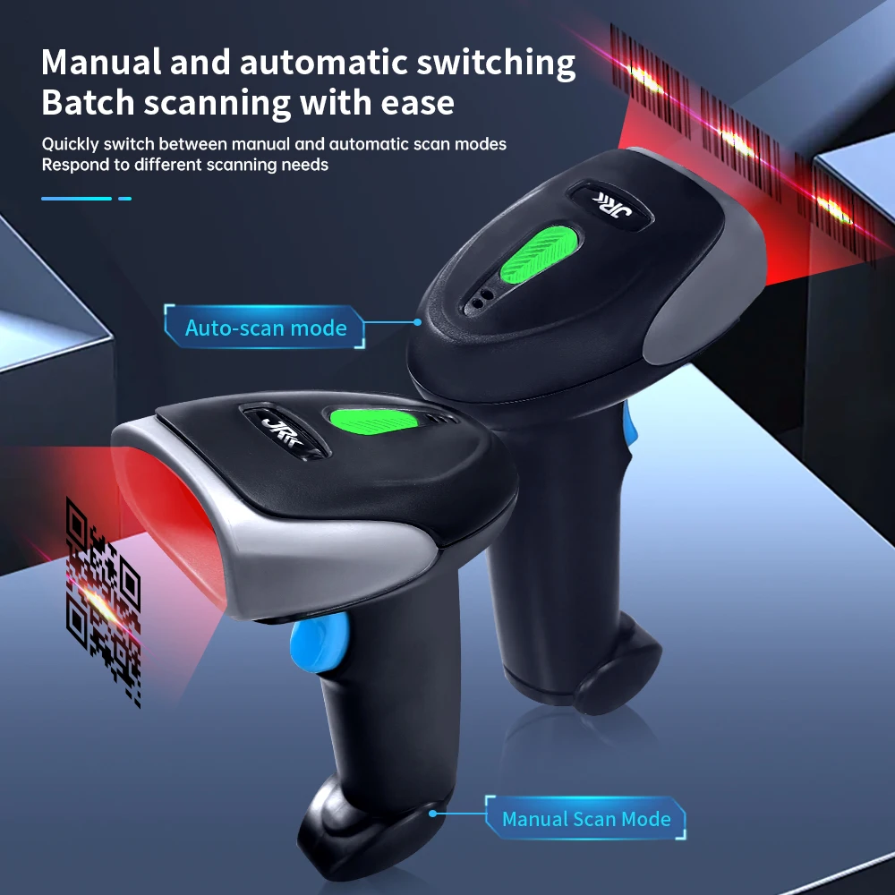 Bluetooth Handheld 2D Barcode Scanner 659WB1D Qrcode Warehouse Scanner Portable Wireless Barcode Scanner Laser Barcode