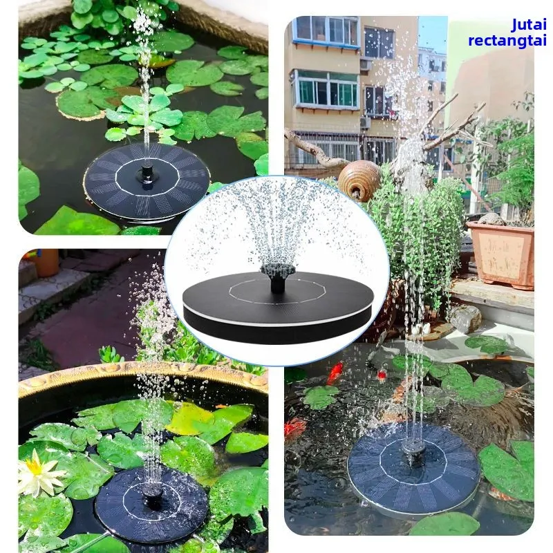 نافورة شمسية للحديقة الخارجية تتميز بمياه حمام الطيور العائمة ولا حاجة للكهرباء