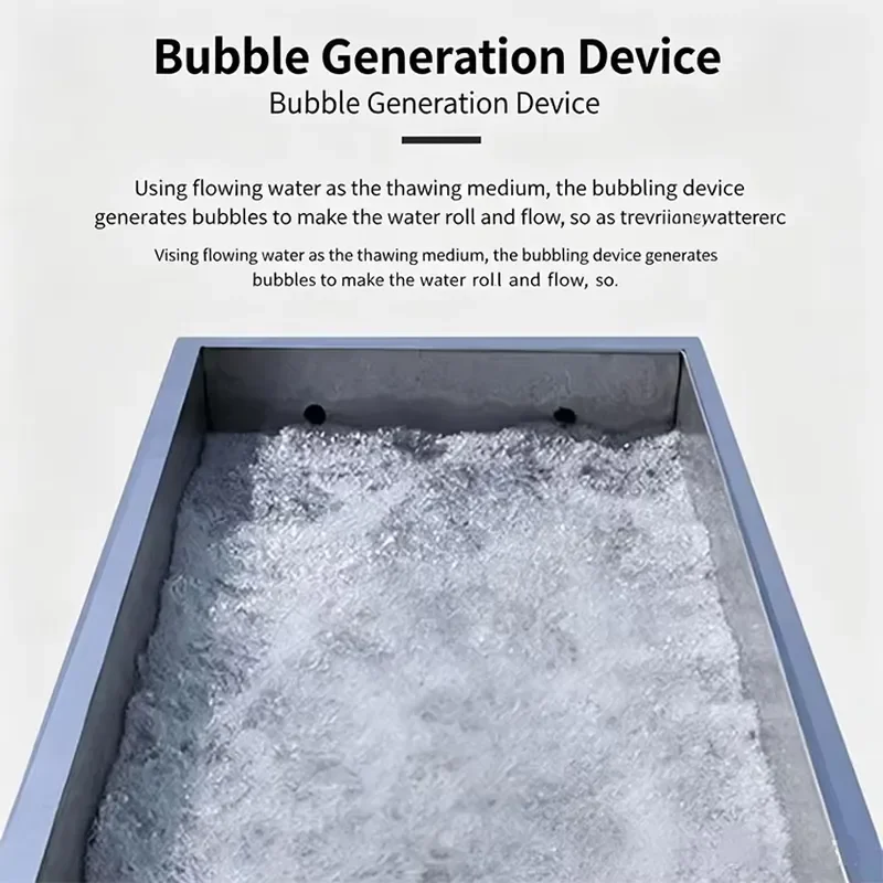 High Efficiency Bubble Circulation Thaw Tank Stainless Steel Frozen Meat Seafood Defrost Equipment