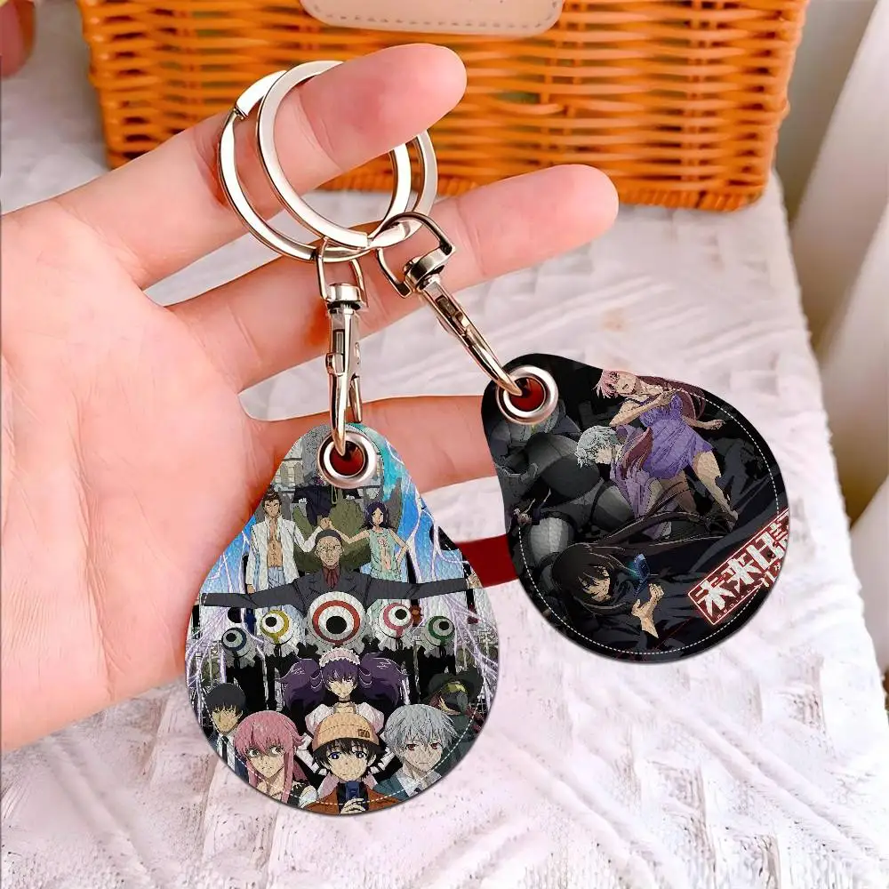 أنيمي الشكل ميراي نيكي المستقبل مذكرات الباب التحكم في الوصول المفاتيح فندق الأسرة الوصول مفاتيح الغطاء الواقي بطاقة الهوية الموجودة في قاعدة المفتاح #4