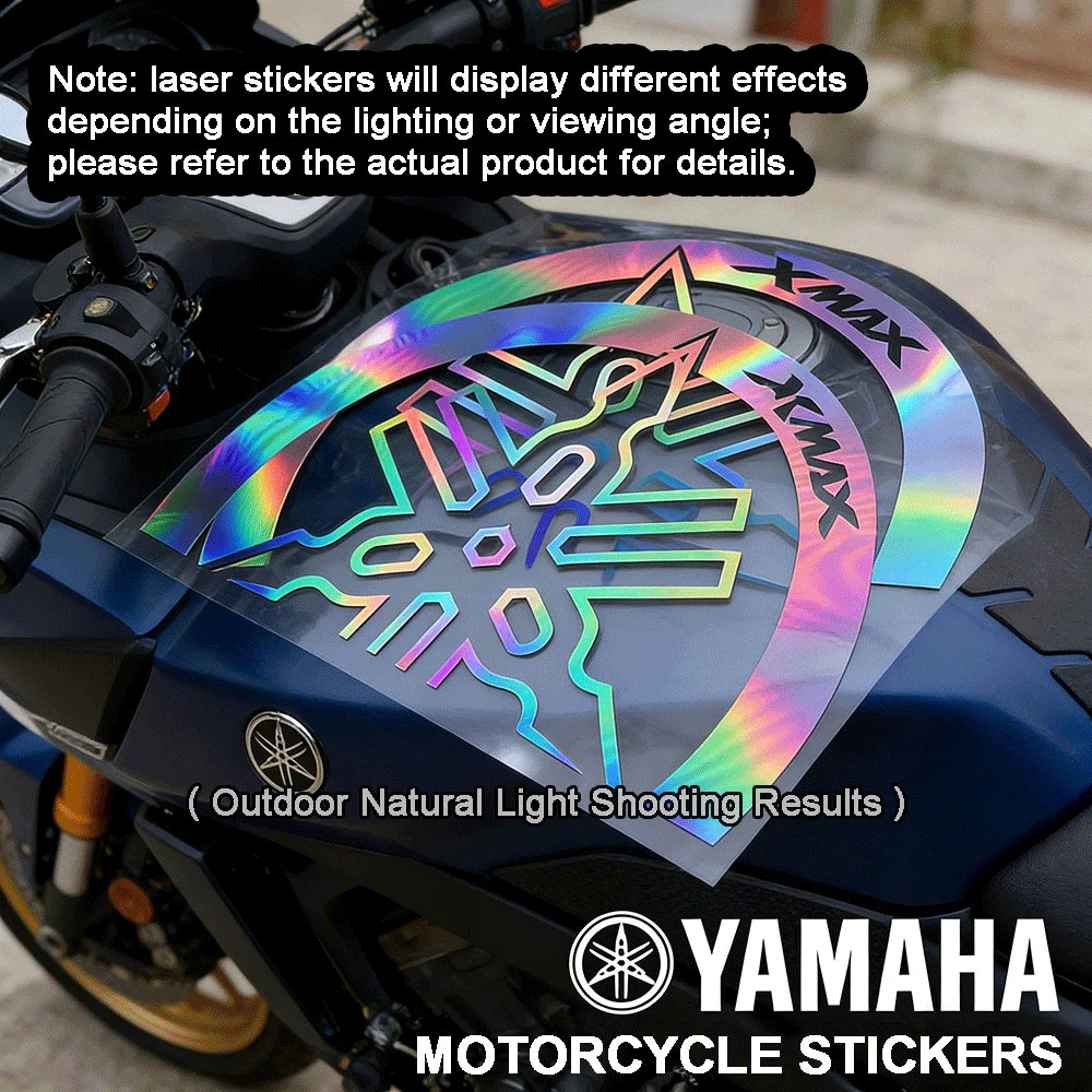 2Pcs/Set Reflective Stickers Waterproof Vinyl Decals for Scooter Body Fairing Side Panel Exterior Decoration Accessories