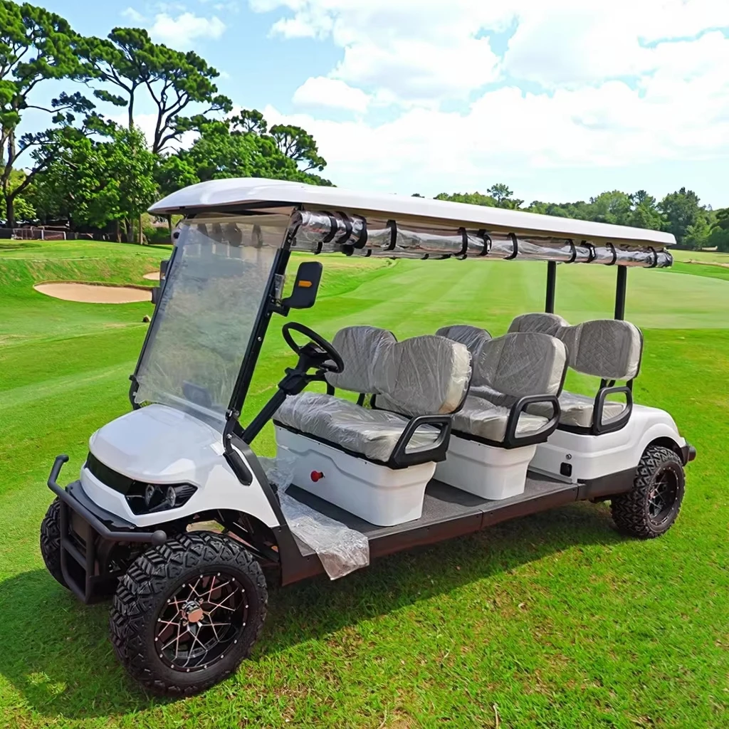 Orders will be shipped immediately，Big sale at rock-bottom prices 48V/60V/72V Lithium Batteries 6-seater Electric Golf Carts
