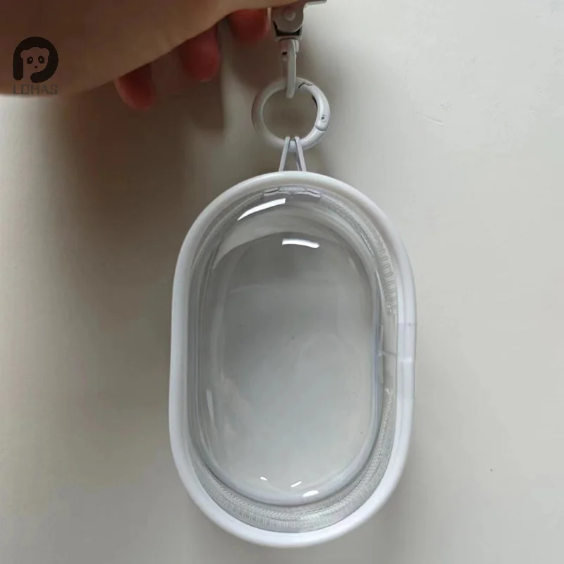 

Милая прозрачная пластиковая коробка-органайзер для хранения кукол и украшений с брелоком, пылезащитный чехол-сюрприз