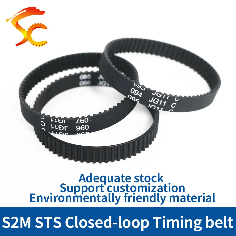 10PCS S2M-316 closed-loop rubber S2M-316-6/10 timing belt Teeth158 Length 316mm width 6/10/12/15mm  3d printer belt