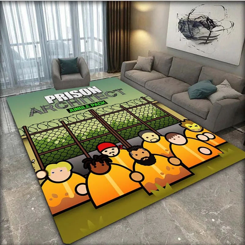 Prison Architect Cartoon Living Room Carpet Fashion Non-slip Bedroom Rug Bathroom Door Mat Birthday Gift Play Mat Bedroom Decor