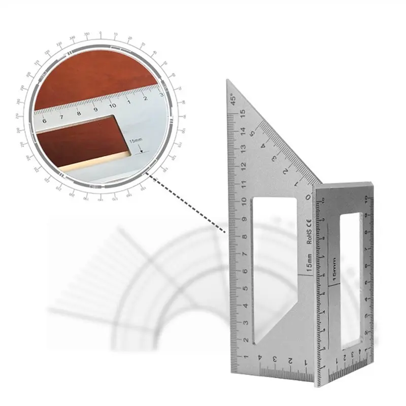 【CUSTOMER FAVORITE】2X Multifunctional Square 45+90 Degree Gauge Angle Ruler T-Shaped Measuring Woodworking Ruler Tool