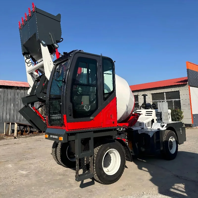Cement Integrated Pump Tank Truck Fully Automatic Feeding Concrete Mixer Truck Self-Feeding High Load Moment Mixing
