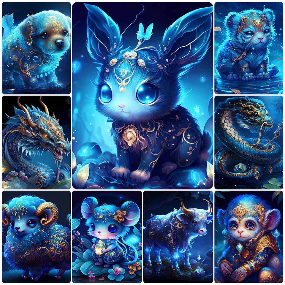 Алмазная 5D живопись со знаками Зодиака, полноразмерная/круглая картина с созвездиями, с фэнтези, пейзаж, вышивка крестиком, A269