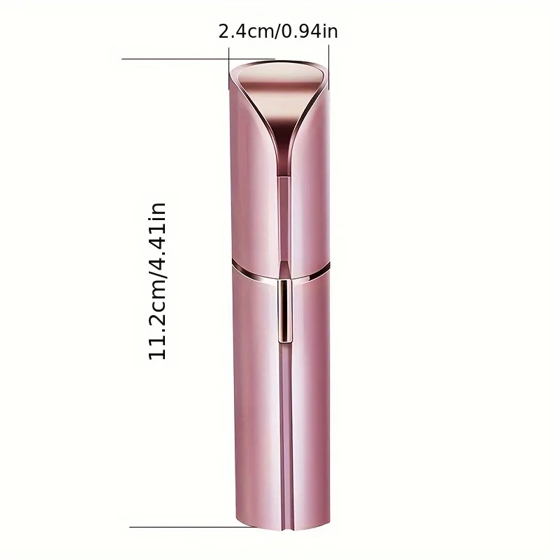 Electric Lipstick Eyebrow Trimmer, Women's Home Hair Removal Device, USB Charging Mini Shaver, Portable Facial Hair Remover view 4